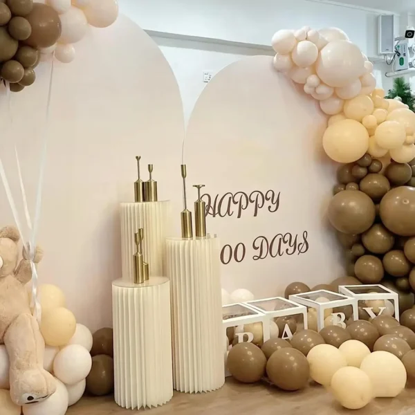 Toile de fond de mariage en papier accent d'abeille pliant, décor de fête d'anniversaire, décor de bricolage, table à dessert, support à gâteau, décor de douche de bébé, décor de Ramadan - Image 3