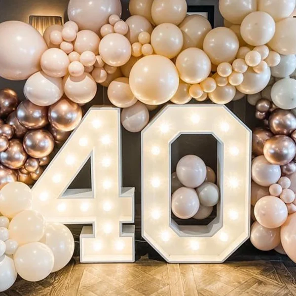 Cadre de Chiffres Lumineux LED de 91.5cm pour Décoration de ixPréChristophe, Mariage, 1er Anniversaire - Image 5