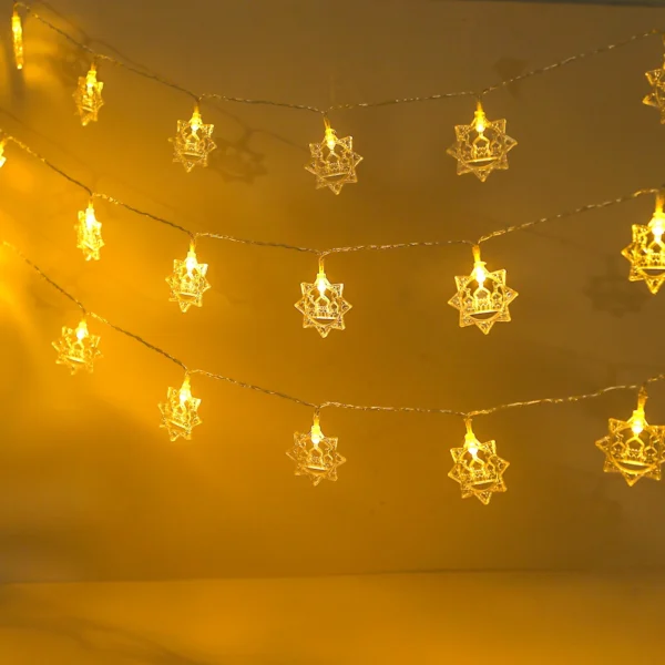 Guirlande lumineuse lune étoile Eid Mubarak 2025, décoration du Ramadan pour la maison, décor de fête musulmane islamique, cadeaux Eid Al Adha - Image 3