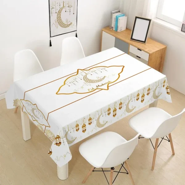 Nappe Eid Mubarak, décoration du Ramadan pour la maison, décor de fête musulmane islamique, fournitures de table du Ramadan, cadeau Eid Al Adha, 2025