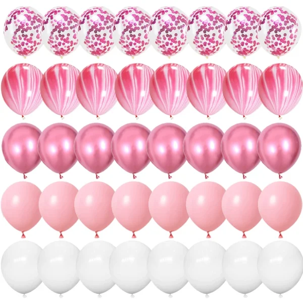 40 pièces 12 pouces or Rose confettis ballons en Latex joyeux anniversaire décorations de fête enfants adulte garçon fille bébé douche fournitures de mariage - Image 4
