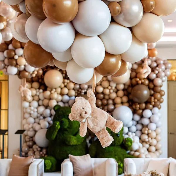 Ballon de sable blanc rétro 5/10/12/18 pouces, Rose café sauge vert, décoration de fête d'anniversaire, réception-cadeau pour bébé, décor de mariage - Image 3