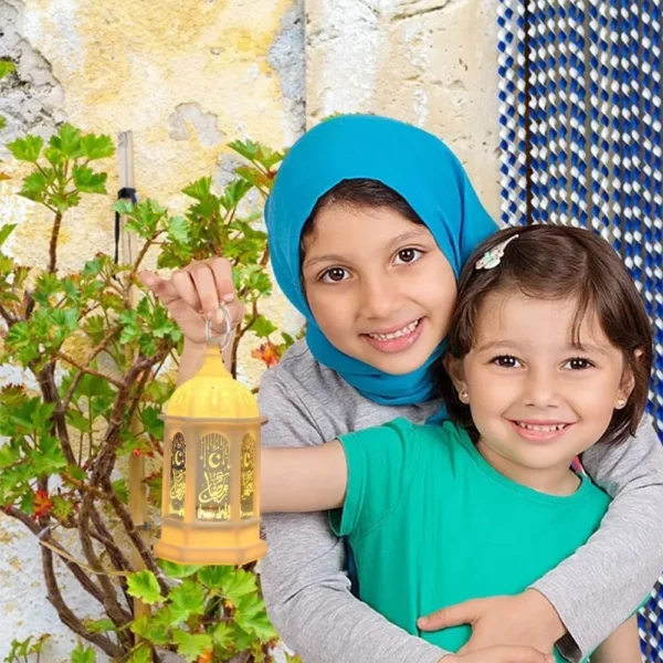 Lanterne musulmane du Ramadan, ornement EID Mubarak, veilleuse LED pour Festival, cadeau Eid Al Adha, décoration du Ramadan Gurbang pour la maison - Image 3