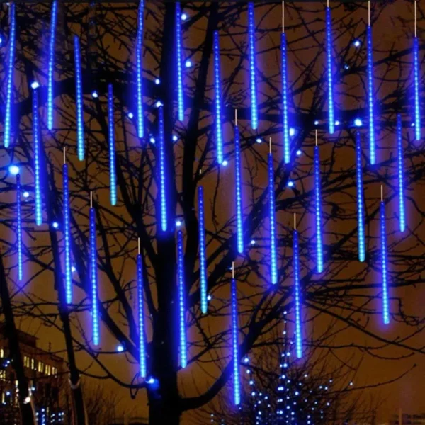 Pluie de météores LED guirlande lumineuse féerique feston rue guirlande décorations de noël pour la maison en plein air mariage nouvel an décor