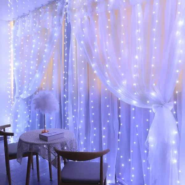 3M LED Rideau Guirlande Lumière Chaîne Télécommande USB Fée Lampe Rustique Mariage De Noël Ramadan Décoration 2025 Eid Mubarak - Image 4