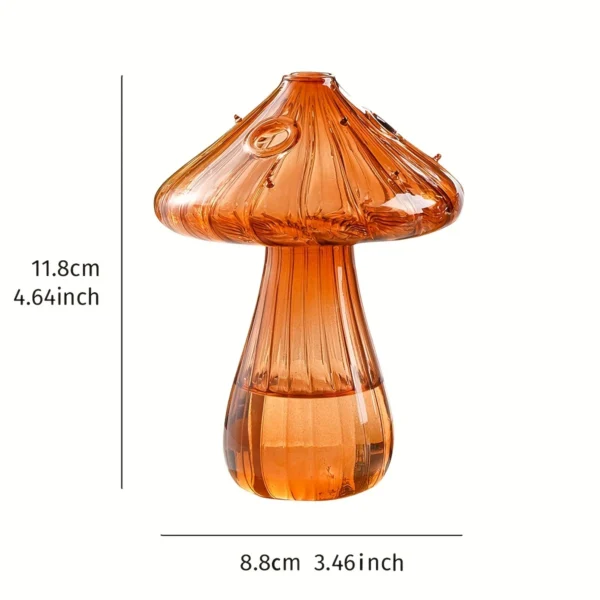 Vase à champignons coloré créatif hydroponique en verre Transparent, Vase d'aromathérapie pour salon, salle à manger, décoration artistique de bureau - Image 2