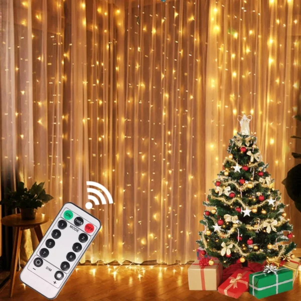 3M LED Rideau Guirlande Lumière Chaîne Télécommande USB Fée Lampe Rustique Mariage De Noël Ramadan Décoration 2025 Eid Mubarak - Image 5