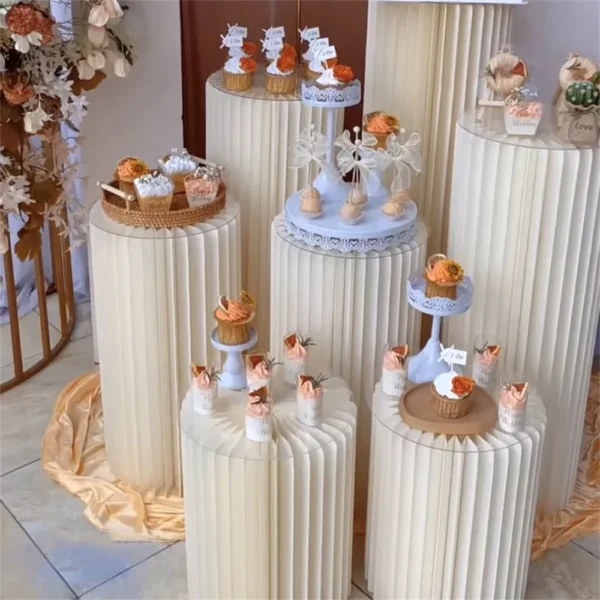 Toile de fond de mariage en papier accent d'abeille pliant, décor de fête d'anniversaire, décor de bricolage, table à dessert, support à gâteau, décor de douche de bébé, décor de Ramadan