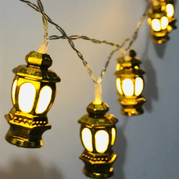 Guirlande lumineuse Led en plastique pour décoration du Ramadan Kareem Eid Mubarak, fournitures de fête du Festival al-fitr Eid - Image 5