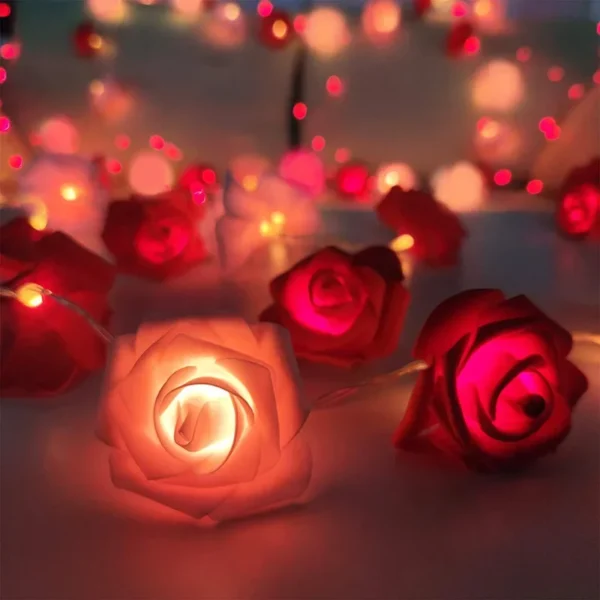 3m LED Rose lumière mariage saint valentin fille chambre petit jardin décoration veilleuse noël fée lumière décoration