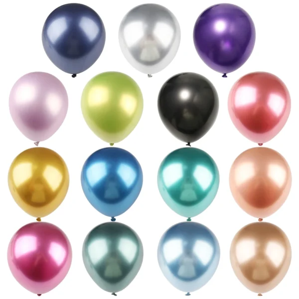 Ballon métallique de 10 pouces, 10/20/30/50 pièces, Ballons en Latex, décoration de joyeux anniversaire, fourniture de fête de mariage et de noël, ballons pour réception-cadeau pour bébé - Image 2