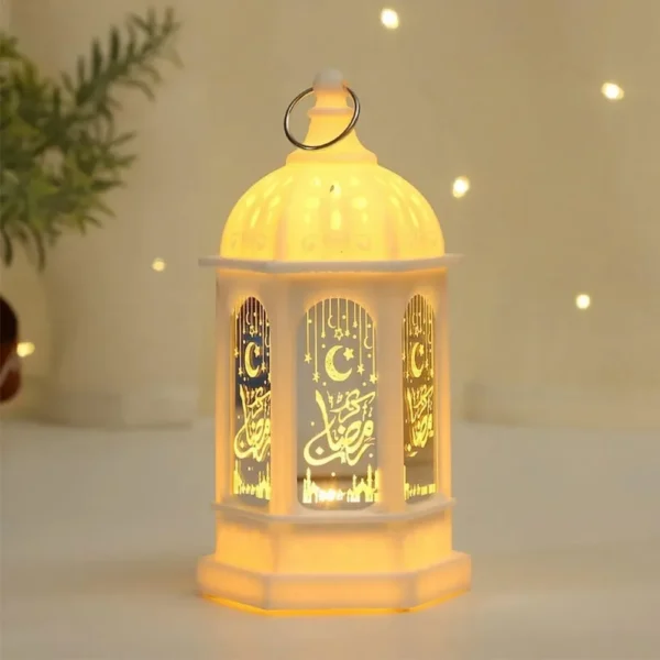 Lanterne musulmane du Ramadan, ornement EID Mubarak, veilleuse LED pour Festival, cadeau Eid Al Adha, décoration du Ramadan Gurbang pour la maison - Image 4