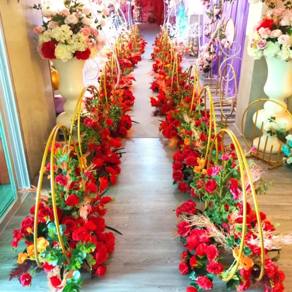 Support à gâteau en fer doré, support à fleurs, fournitures de fête de mariage, décoration de Noël, 31.5 po - Image 2