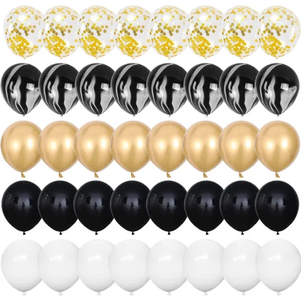 40 pièces 12 pouces or Rose confettis ballons en Latex joyeux anniversaire décorations de fête enfants adulte garçon fille bébé douche fournitures de mariage - Image 5