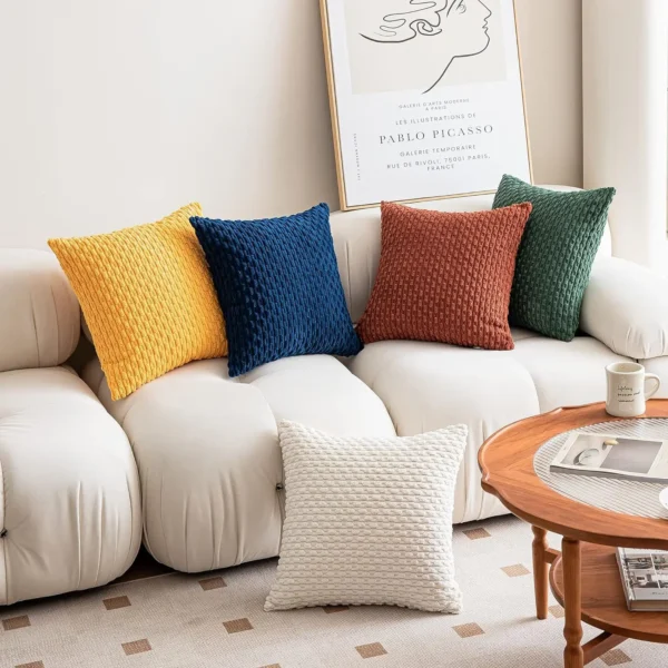 Juste de coussin décorative pour canapé, taie d'oreiller de haute qualité pour salon, décoration d'intérieur, 45x45cm - Image 3