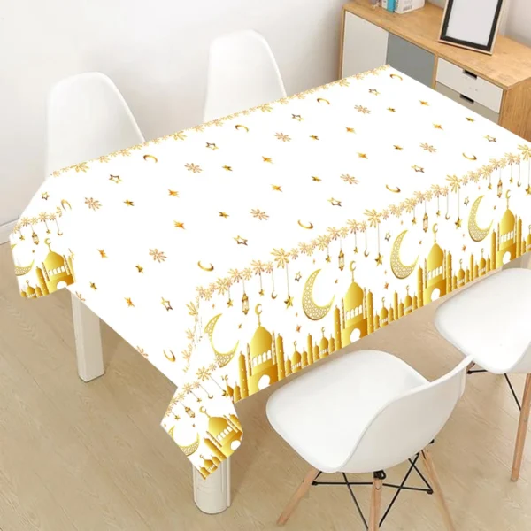 Nappe Eid Mubarak, décoration du Ramadan pour la maison, décor de fête musulmane islamique, fournitures de table du Ramadan, cadeau Eid Al Adha, 2025 - Image 2