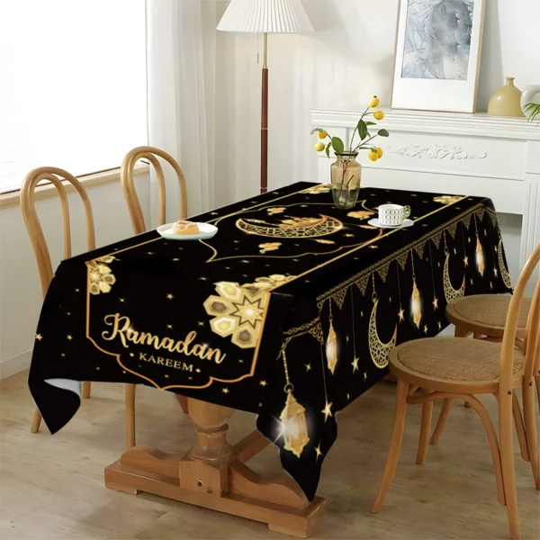 Eid Mubarak Table Runner Ramadan nappes Ramadan Kareem décoration pour la maison 2025 la fête musulmane islamique Eid Al Adha cadeaux