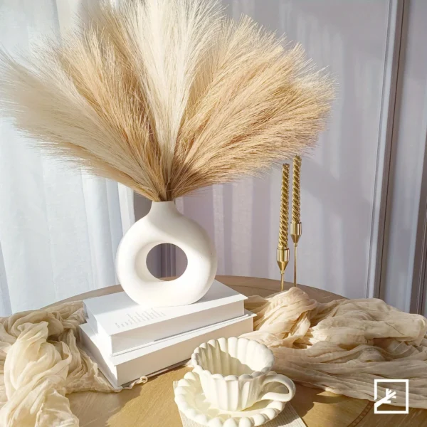 6 pièces artificielle Pampas herbe décor fleurs fausse plante roseau pour bricolage Table florale organiser fleur mariage maison décoration de noël - Image 4