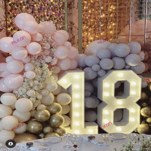 Cadre de Chiffres Lumineux LED de 91.5cm pour Décoration de ixPréChristophe, Mariage, 1er Anniversaire - Image 2