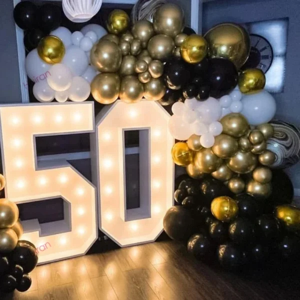 Cadre de Chiffres Lumineux LED de 91.5cm pour Décoration de ixPréChristophe, Mariage, 1er Anniversaire