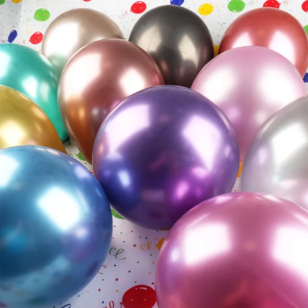 Ballon métallique de 10 pouces, 10/20/30/50 pièces, Ballons en Latex, décoration de joyeux anniversaire, fourniture de fête de mariage et de noël, ballons pour réception-cadeau pour bébé - Image 4