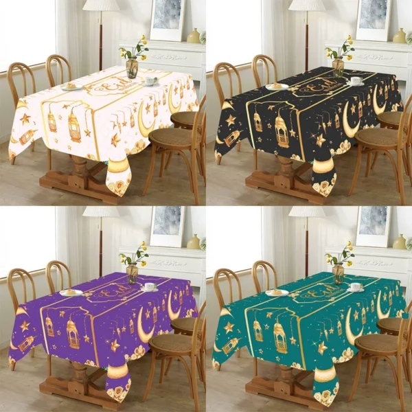 Chemin de table Eid Mubarak, nappes Ramadan Kareem, décoration pour la maison, fête musulmane islamique, cadeaux Eid Al Adha, 2025 - Image 5