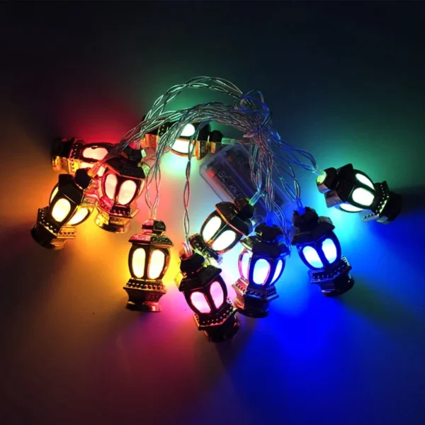 Guirlande lumineuse Led en plastique pour décoration du Ramadan Kareem Eid Mubarak, fournitures de fête du Festival al-fitr Eid - Image 2