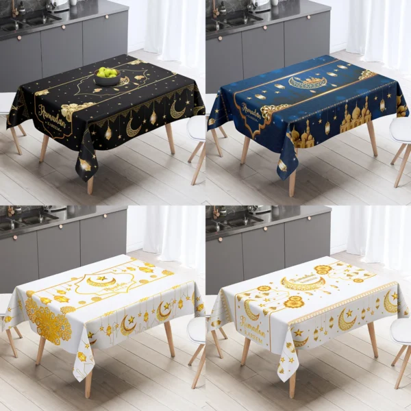 Nappe Eid Mubarak, décoration du Ramadan pour la maison, décor de fête musulmane islamique, fournitures de table du Ramadan, cadeau Eid Al Adha, 2025 - Image 5